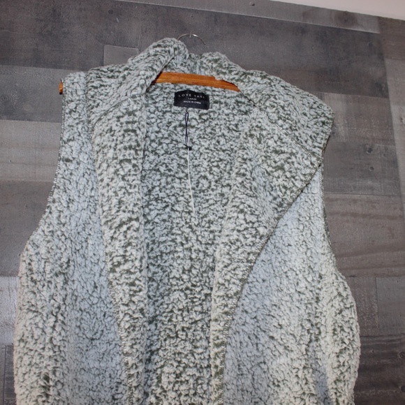 Love Tree Teddy Bear Vest Hoodie Olive Color‎ Sizes S,M NWT - Picture 6 of 14